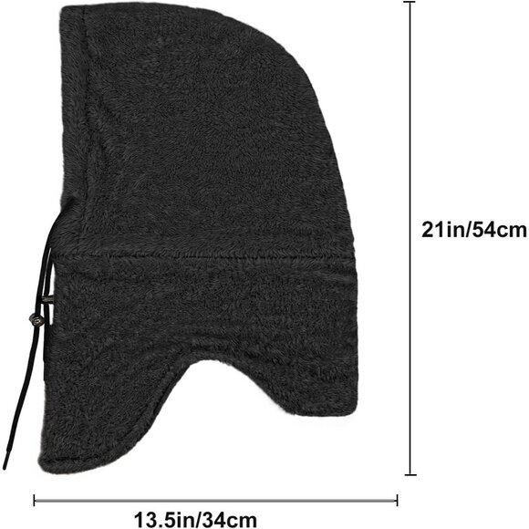 Balaclava for Women Unisex Fleece Windproof Ski Mask Cold Weather Neck Warmer - Picture 2 of 6